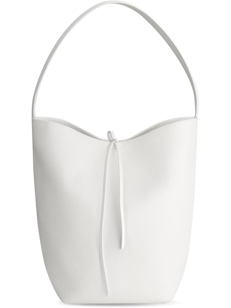 Genuine Leather Bucket Bag For Women, Soft Pebbled Leather Bucket Shoulder Bag,